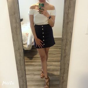 Dark Blue Mini Skirt